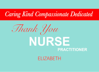 Thank You with Kind Words for Nurse Practitioner