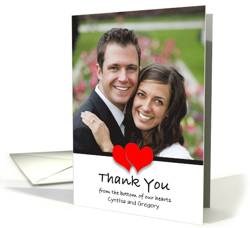 Wedding Party Thank You from the Bottom of Our Hearts card (1884808)