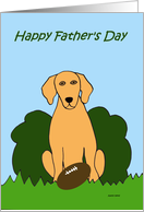 Fathers Day Card from the Dog -- Golden Fun card
