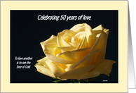 50th Anniversary Invitation -- Rose card