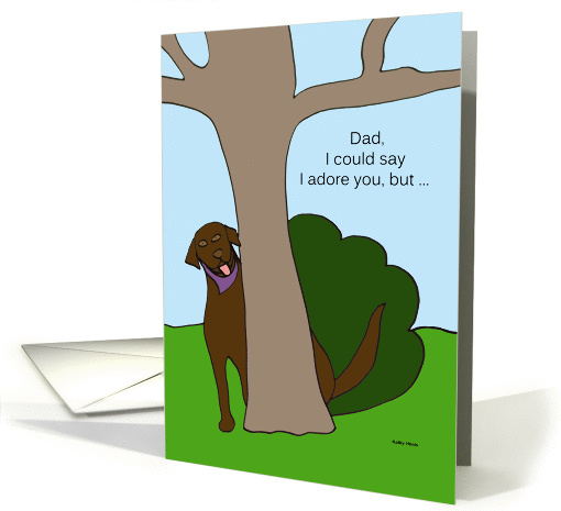 Fathers Day Card from the Dog -- Labrador Love card (191964)