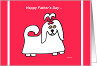 Fathers Day Card from the Dog -- Little Angel card