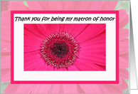 Matron of Honor Thank You card -- Beauty and Elegance card