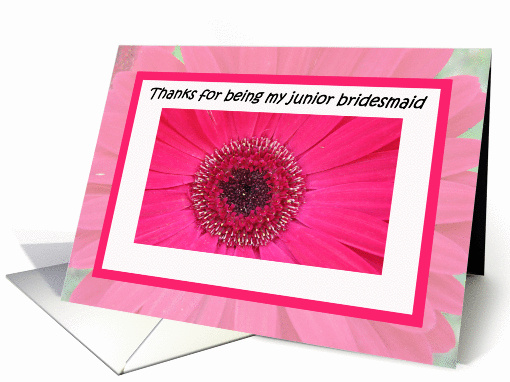 Junior Bridesmaid Thank You card  -- Beauty and Elegance card (193127)