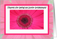 Junior Bridesmaid Thank You card -- Beauty and Elegance card