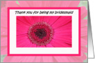 Bridesmaid Thank You card -- Beauty and Elegance card