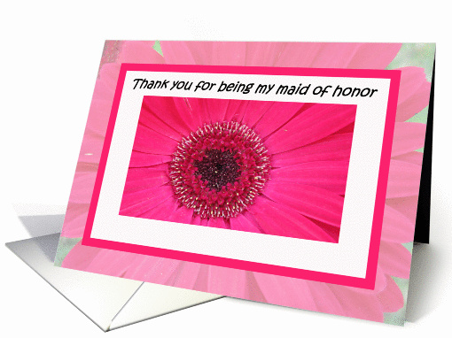 Maid of Honor Thank You card  -- Beauty and Elegance card (193141)