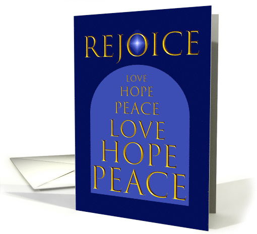 Christian Rejoice Peace Hope Love Christmas card (1945422)