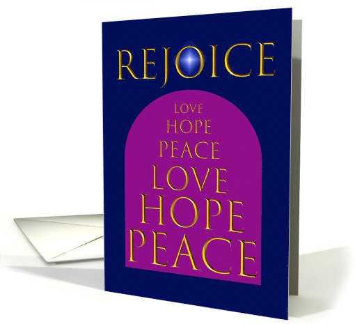 Religious Rejoice Peace Hope Love Christmas card (1945426)