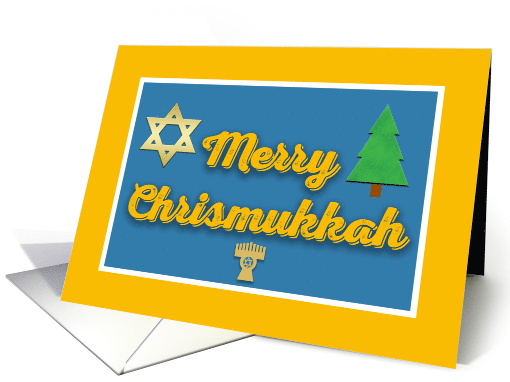 Merry Chrismukkah with Tree, Star of David and Menorah card (1945446)