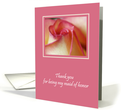 Maid of Honor Thank You Card -- Rose Elegance card (200530)