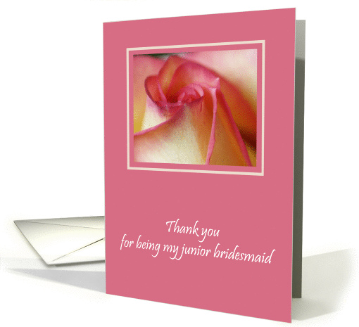 Junior Bridesmaid Thank You Card -- Rose Elegance card (200536)