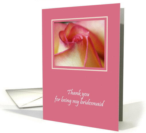Bridesmaid Thank You Card -- Rose Elegance card (200538)