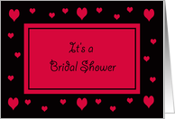 Bridal Shower Invitation -- Hearts card