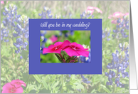 Wedding Party Card -- Bluebonnets & Phlox card