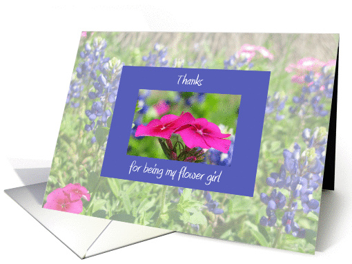 Flower Girl Thank You Card -- Bluebonnets & Phlox card (207365)