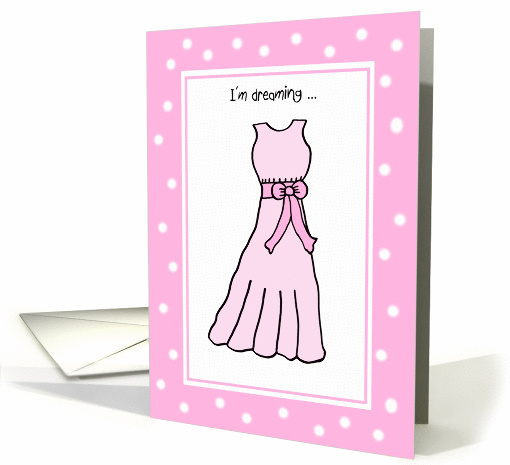 Junior Bridesmaid Card -- Sweet Dreams in Pink card (211099)