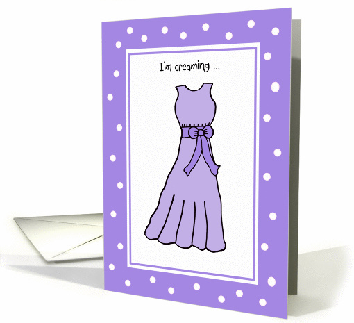 Junior Bridesmaid Card -- Sweet Dreams in Lavender card (211113)