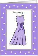 Junior Bridesmaid Card -- Sweet Dreams in Lavender card