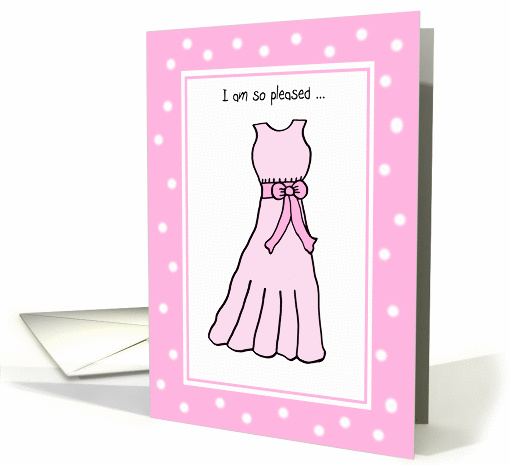 Matron of Honor Thank You -- Sweet Dreams in Pink card (211197)