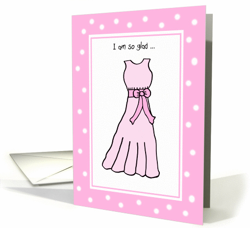 Junior Bridesmaid Thank You -- Sweet Dreams in Pink card (211235)