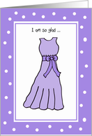 Junior Bridesmaid Thank You -- Sweet Dreams in Lavender card