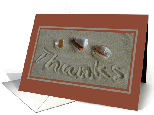 Matron of Honor Thank You Card -- Coral Beach Theme card (212300)