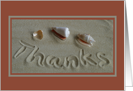 Matron of Honor Thank You Card -- Coral Beach Theme card