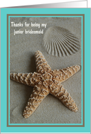 Junior Bridesmaid Thank You Card -- Aqua Beach Theme card