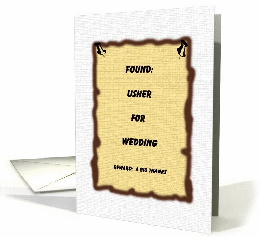 Usher Thank You Card -- Found Poster card (214884)