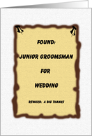 Junior Groomsman...