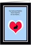 Rabbit Sympathy Card -- Imprints on the Heart card