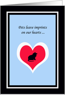 Cat Sympathy Card -- Imprints on the Heart card