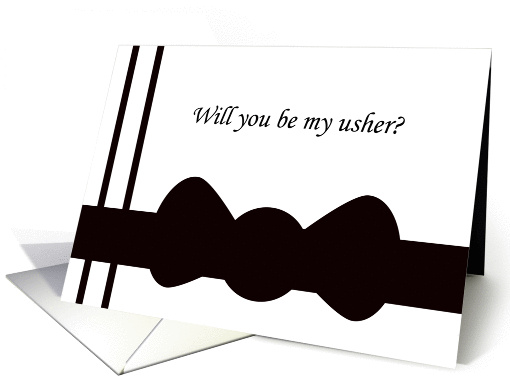 Usher Card -- Black Bow tie card (217206)