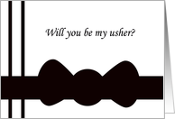 Usher Card -- Black Bow tie card