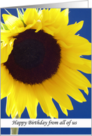 Happy Birthday from all of us -- Sunflower Birthday Card