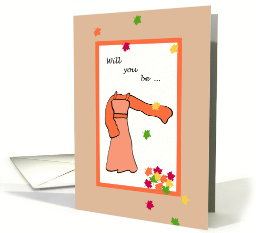 Maid of Honor Card - Autumn Theme Wedding card (221655)