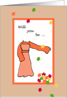 Maid of Honor Card - Autumn Theme Wedding card
