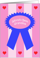 Grandparents day card - World’s Best Grandma card