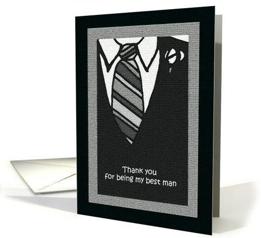 Best Man Thank You Card -- Best Man Attire card (225421)