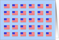 Labor Day Cards -- American Flag Card on Blue The American Dream card