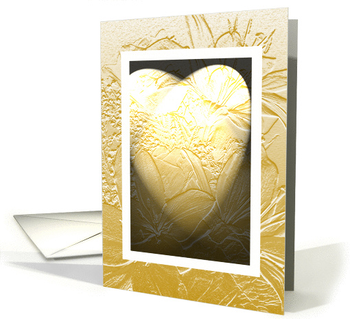 Rehearsal Dinner Invitation -- Heart of Gold card (230887)