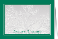 Business Christmas Cards -- Season’s Greetings Silver Elegance Tree Design card