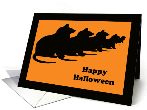 Halloween Cards -- Black Cats card (253319)