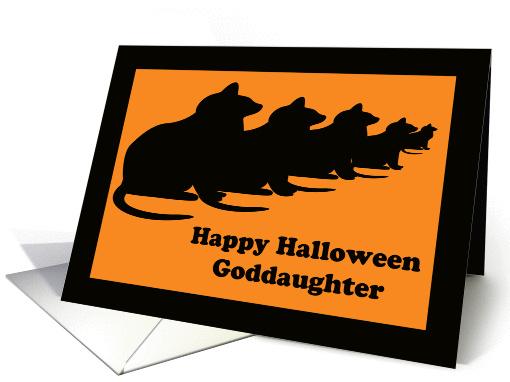 Halloween Card for Goddaughter -- Black Cats card (253417)