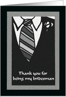 Thank you for being my Bridesman -- Textured Bridesman Attire card