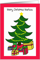 Marissa Christmas Tree Letter from Santa card