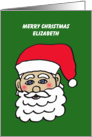 Elizabeth Santa Letter from Santa card