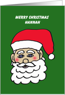 Hannah Santa Letter from Santa card