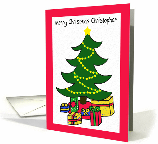 Christopher Christmas Tree Letter from Santa card (262251)
